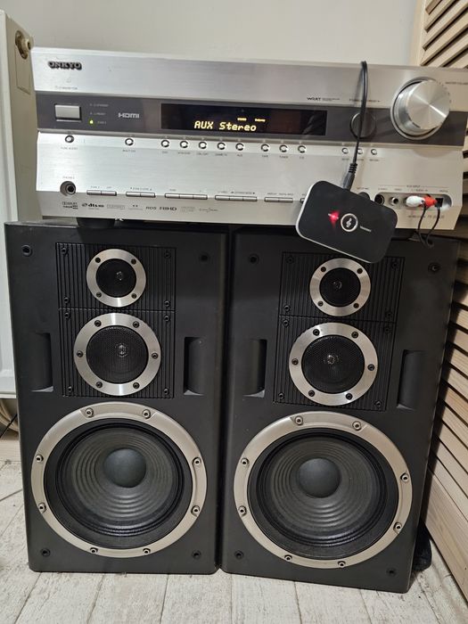 Legendarny amplituner Onkyo TX-SR605 + kolumny + odbiornik Bluetoot