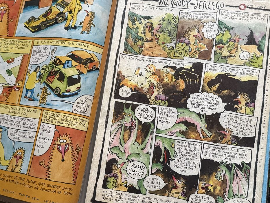 Komiksy Jeż Jerzy, Tymek i Mistrz – segregator Ślizg Świerszczyk Leśniak Skarżycki