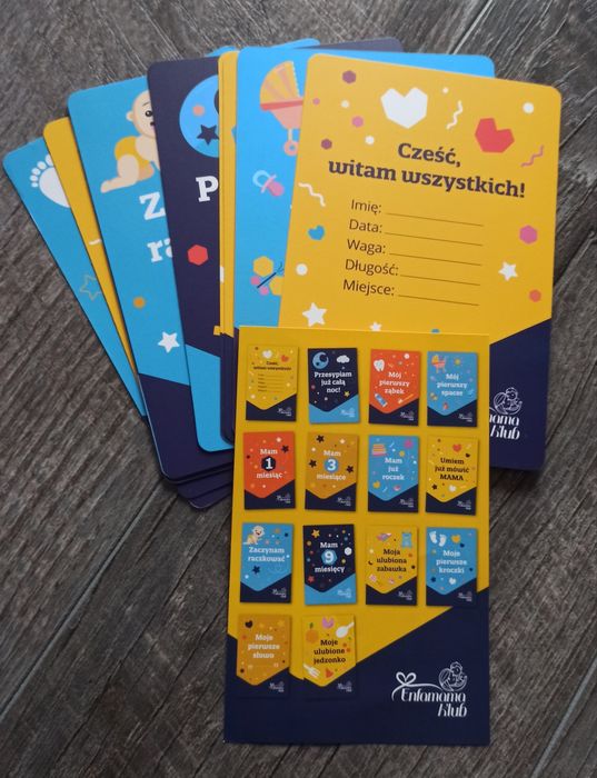 Pajac dla noworodka 56 + karty pamiątkowe