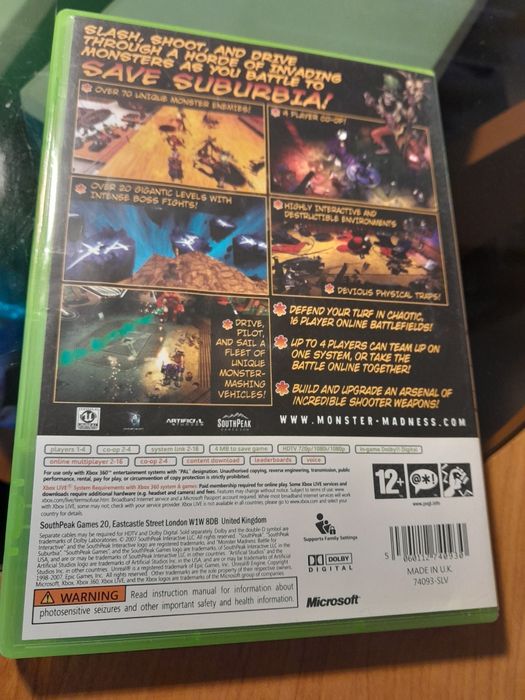 Monster Battle For Suburbia.Stan idealny.X box 360