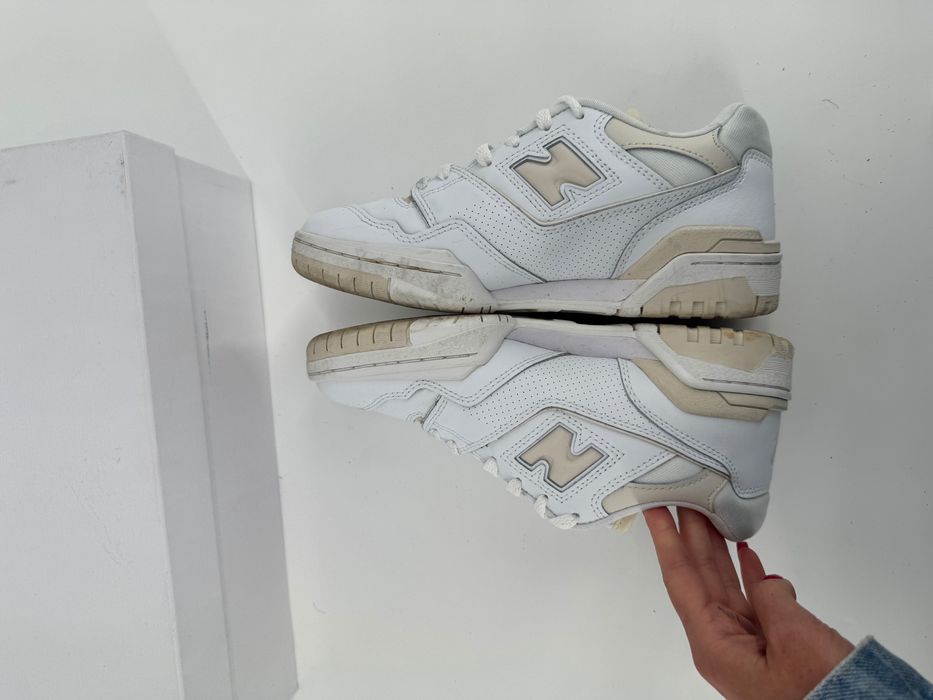 New Balance 550 białe kremowe sneakersy sportowe buty tenisówki