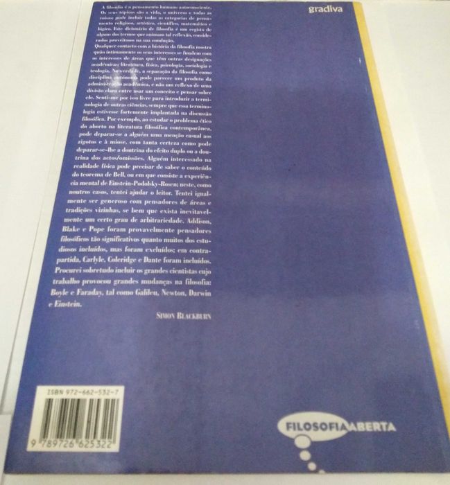 Dicionário de Filosofia de Simon Blackburn