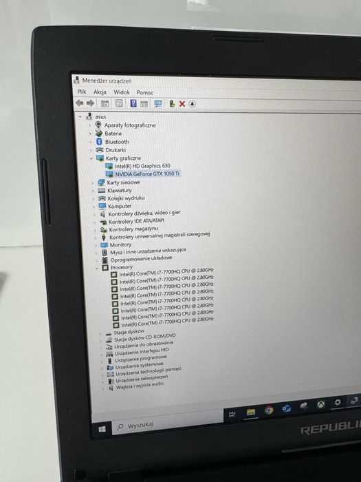 Laptop gamingowy ASUS ROG STRIX GL553V