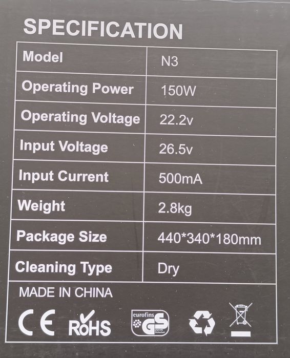 Aspirador Vertical Sem Fios YISORA N3 (Novo)