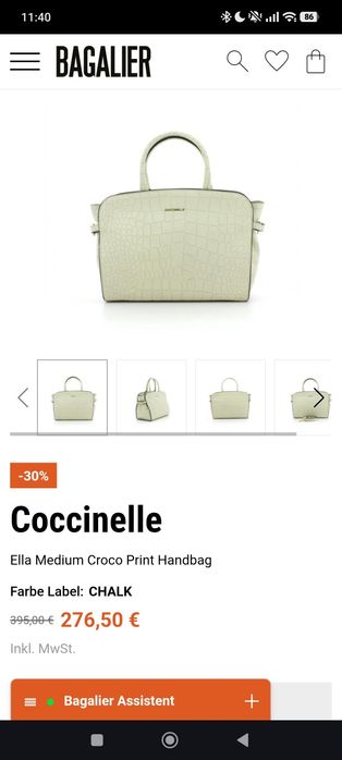 Coccinelle сумка кожаная, практично нова