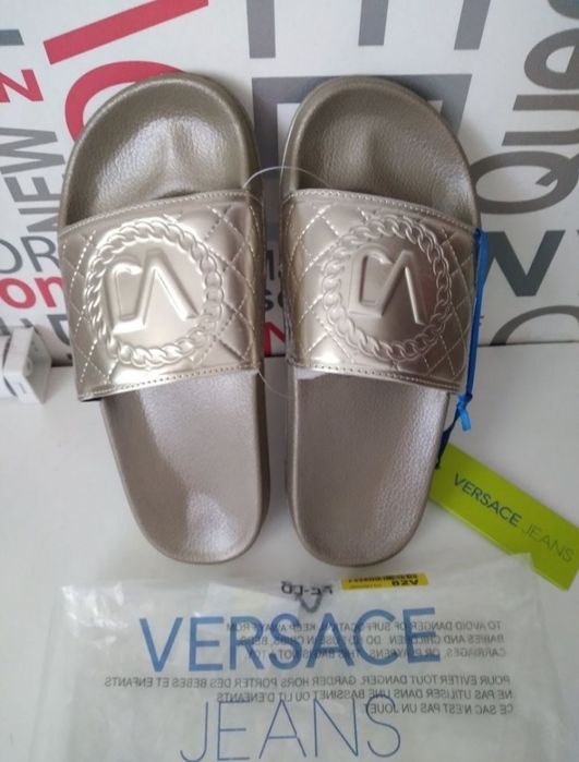 Versace Klapki złote -oryginał r. 38