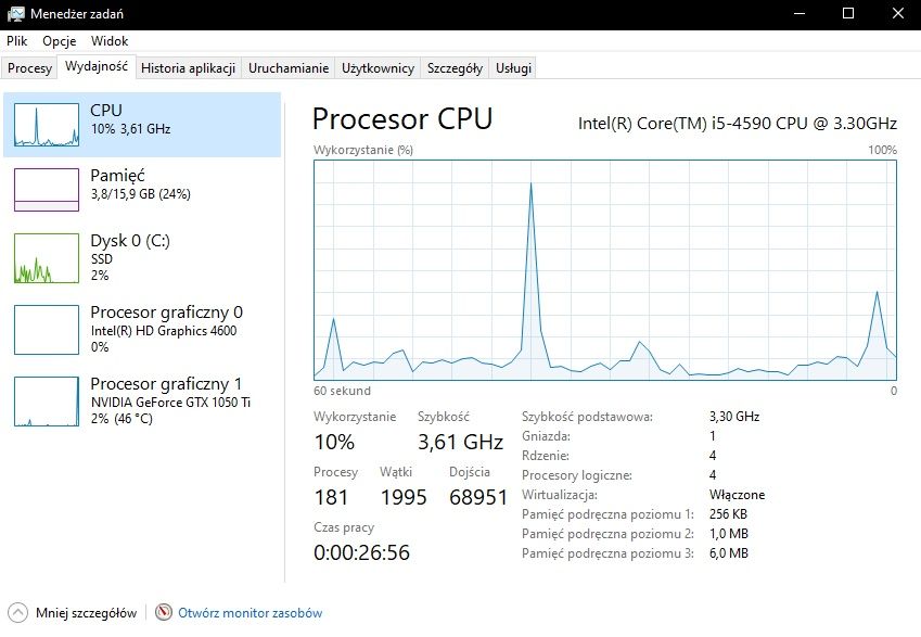 Komputer HP | i5-4570 | 16GB | 240GB | GTX1050Ti 4GB | Win 10