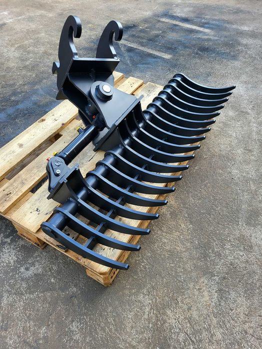 Grabie poziomowane hydraulicznie ukosowane do minikoparki 120cm