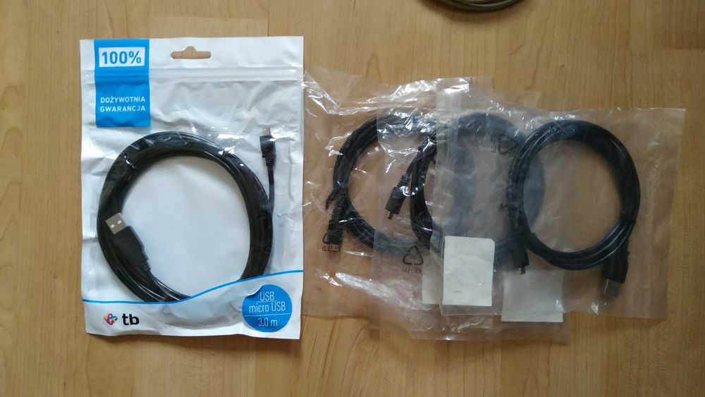 Kabel USB - micro USB / przedłużacz USB, 1.8m - 3m NOWY