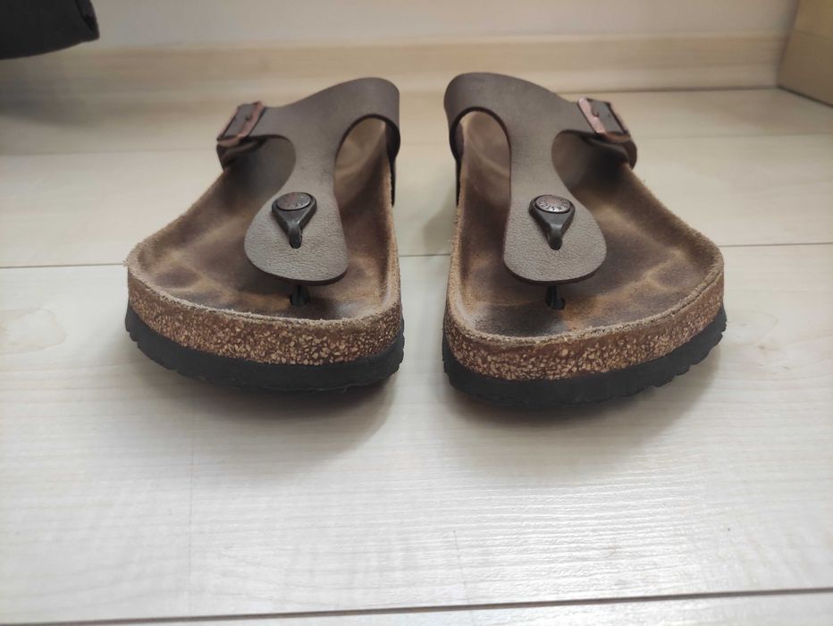 Damskie klapki japonki skórzane Birkenstock Gizeh r. 41 26,5 cm bdb