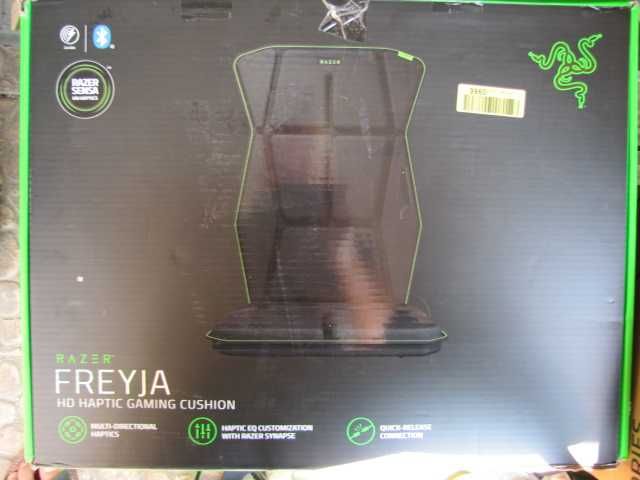 Razer Freyja Sensa poduszka na siedzisko dla graczy, haptik HD (HyperSpeed Wireless i Bluetooth, na krzesła gamingowe i biurowe, haptik-EQ per synapse