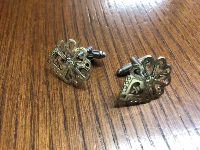 Spinki do mankietów parzenice z mosiądzu