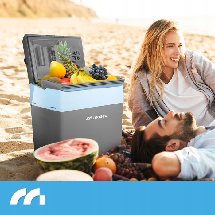 lodówka turystyczna samochodowa 25l przenośna chłodz. grzanie 12v/230v