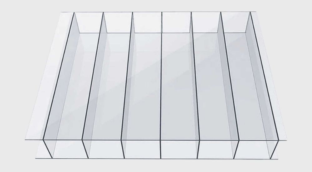 Poliwęglan komorowy 4 mm bezbarwny, 2.1×6 m, UV Na wymiar