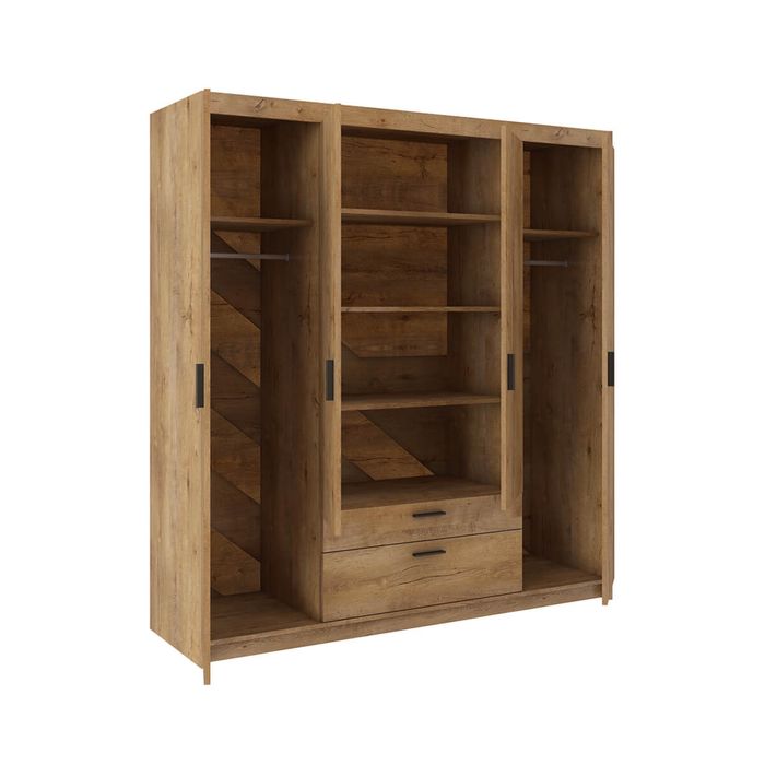 Szafa 4Drzwi  2 Szuflady  kolor dąb lefkas