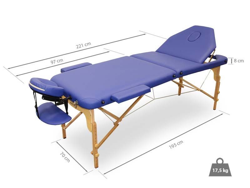 Maca de madeira dobrável WELLCORE 195 x 70 cm