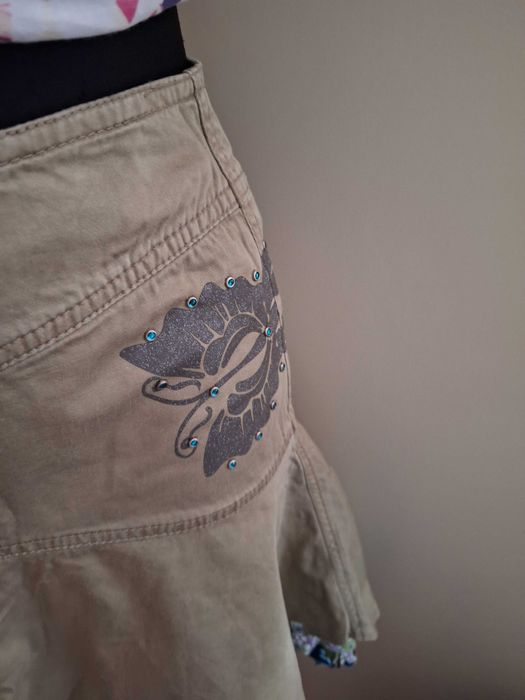 Spódniczka do kolan khaki rozkloszowana nowa Reporter XS/S (34/36)