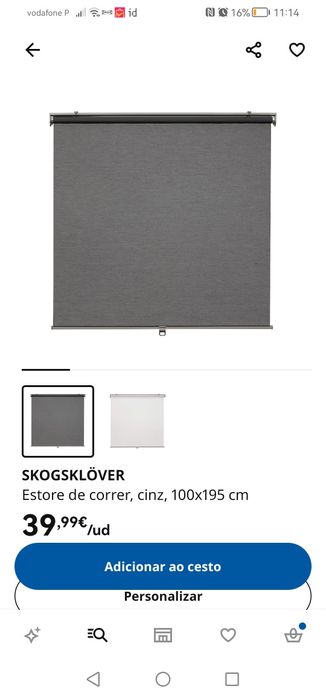 Estores IKEA 100x195 / para desocupar