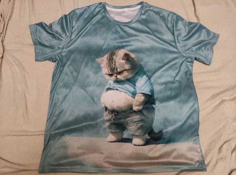Мужская футболка, большой размер 5XL, батал