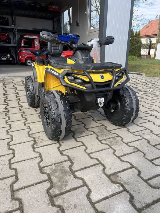 Quad na akumulator Can-Am 24V 7Ah Outlander ATV 4x200W Miękkie koła Żółty