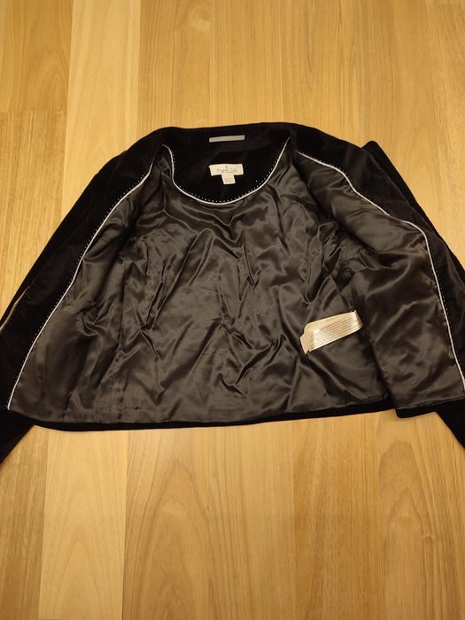 Blazer em veludo preto Massimo Dutti Tam11/12