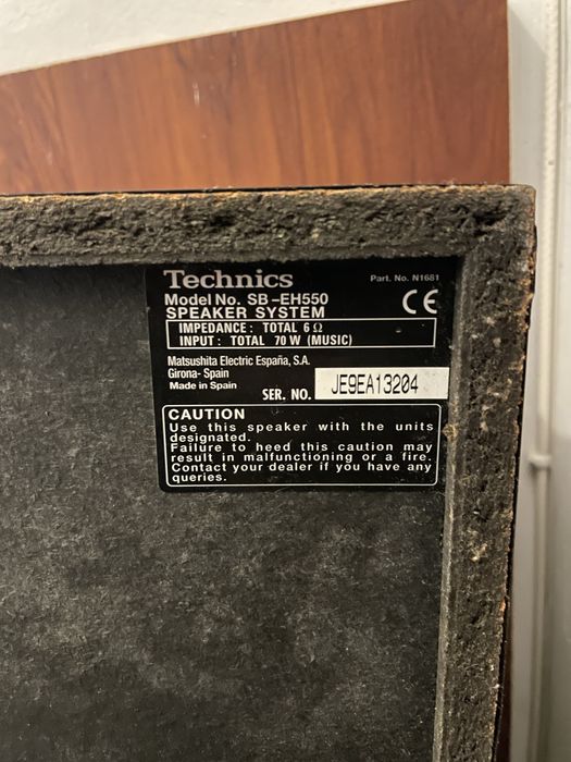 Colunas Technics – Super Woofer – Som Potente