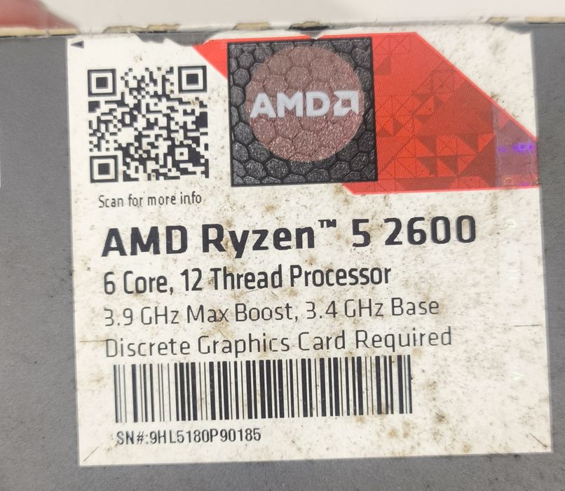 Ryzen 5 2600 6 core 12 thread