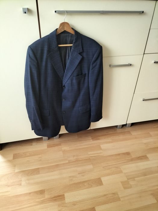 Marynarka męska granatowa w kratkę