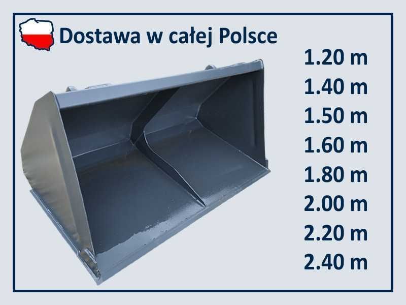 Łycha karbowana do tura 1,2–2,4 m • szufla do ładowacza czołowego • C330 C360 Ursus Zetor • różne mocowania • NOWA