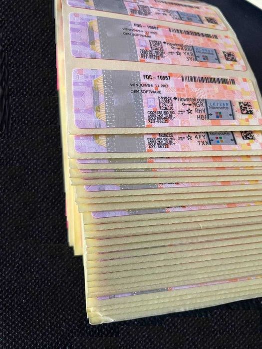 Windows 11 PRO OEM наклейка FQC-10557 ключ OEM Ліцензія Sticker COA