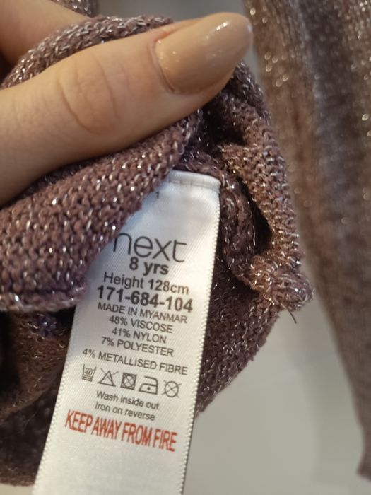 Błyszcząca bluzka dziecięca na 128