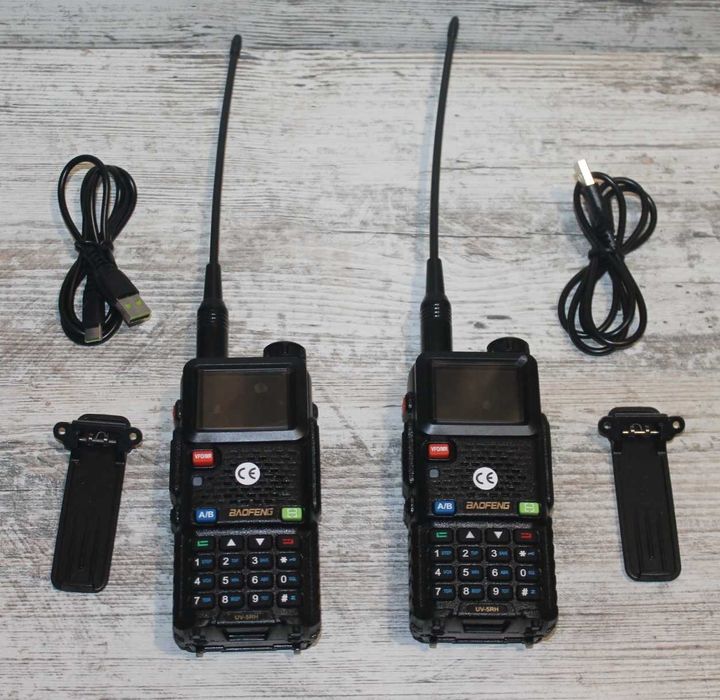 Две мощные Рации Baofeng UV-5RH 10W зарядка type-c.