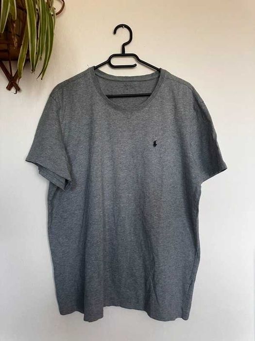 Polo Ralph Lauren koszulka szara • bdb stan • granatowy konik logo