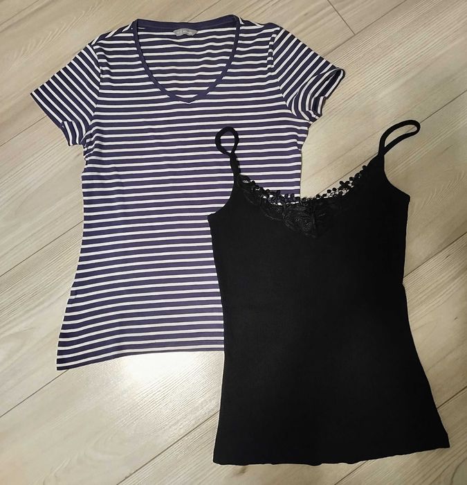 Koszulka damska krótki rękaw używana 2 sztuki, rozmiar M