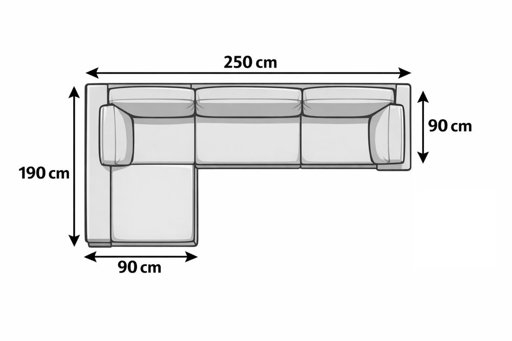 Narożnik z funckją spania i regulowanymi zagłówkami