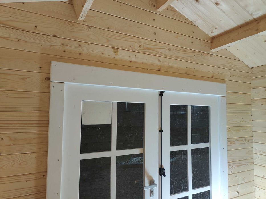 Abrigo de jardim em madeira maciça tratada