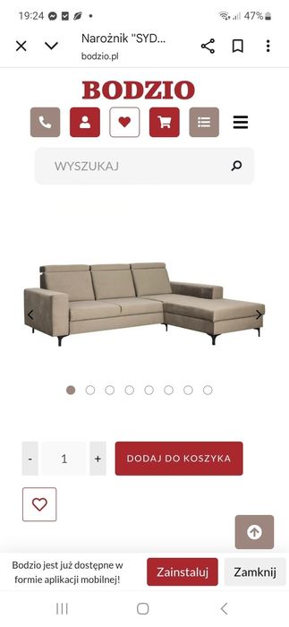 Narożnik beżowy Bodzio