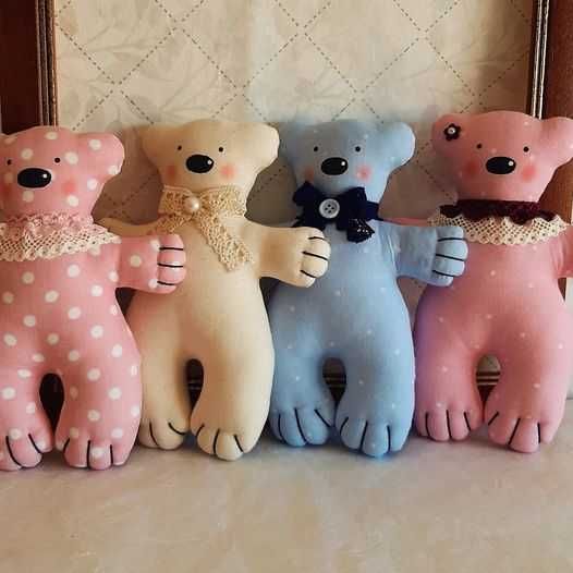 Artesanato - Ursinhos de tecido