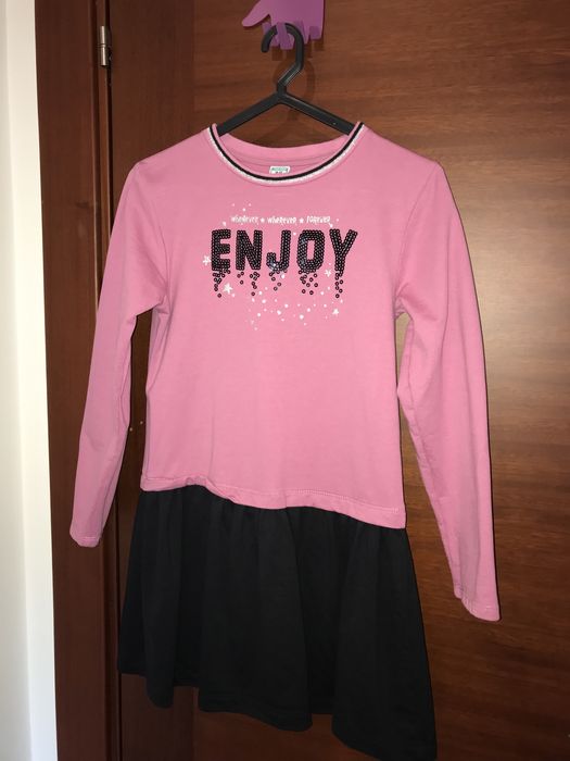 Vestido algodão cardado menina