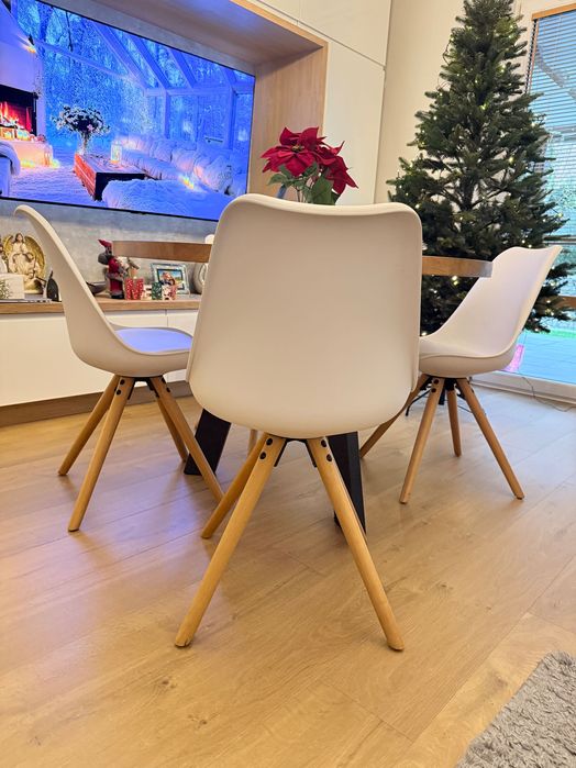 Krzesło skandynawskie 4szt. + stolik kawowy OKAZJA