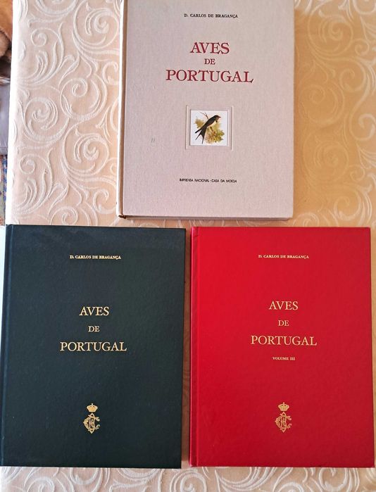 Coleção Completa Aves de Portugal - D. Carlos Bragança (3 Vols) - RARO