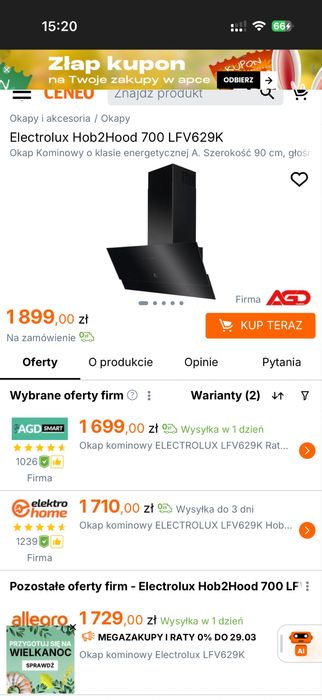 Похила витяжка Electrolux LFV629K 90 см