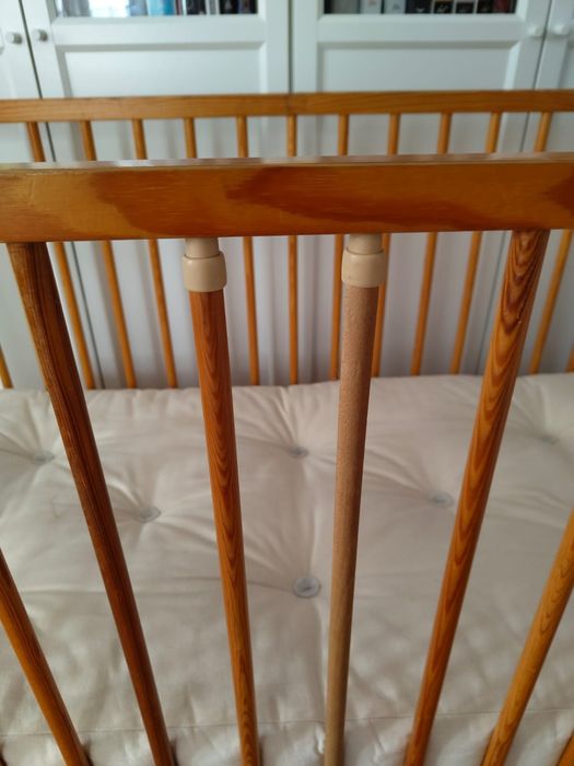 Łóżeczko kołyska 140x70 z materacem futon