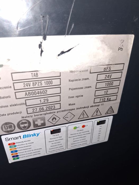 Bateria trakcyjna 24V 1000Ah 625Ah