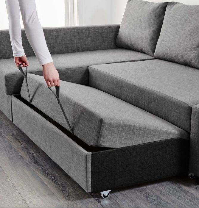 Sofá cama de canto com arrumação FRIHETEN IKEA