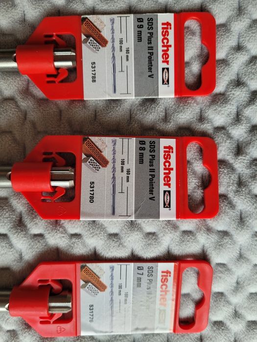 Wiertła Udarowe Fisher SDS Plus II Pointer 100/160 Średnica 7/8/9 mm