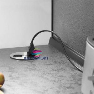 Caixa 2 tomadas elétrica para tampo de mesa embutir Novo