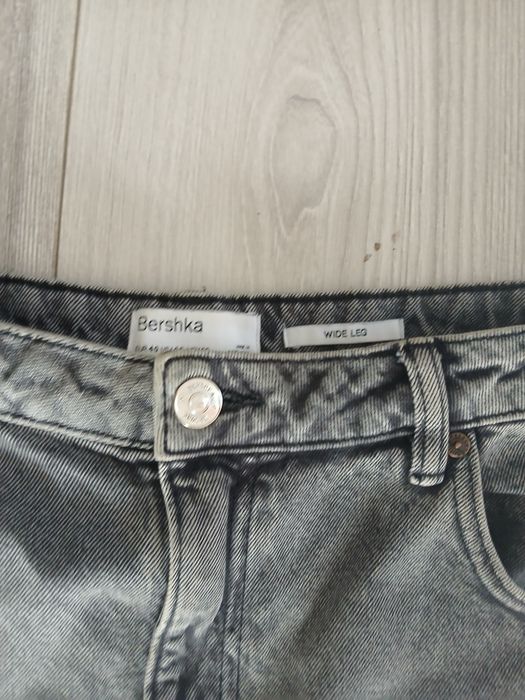 Spodnie wide leg bershka rozmiar L grey