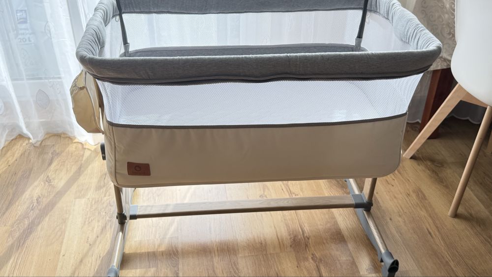Łóżeczko dziecięce dostawne DUŻE 3w1 LO-LEONIE BEIGE SAND