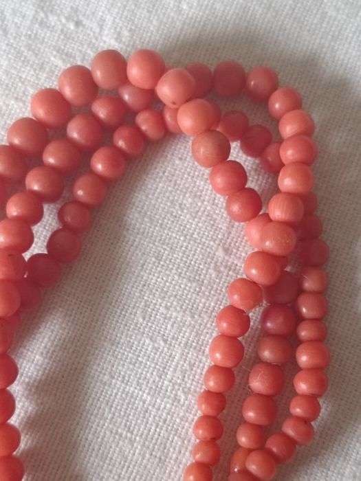 Коралл.Бусы .Антиквариат.Италия.ВЕС 45 ГРАММ